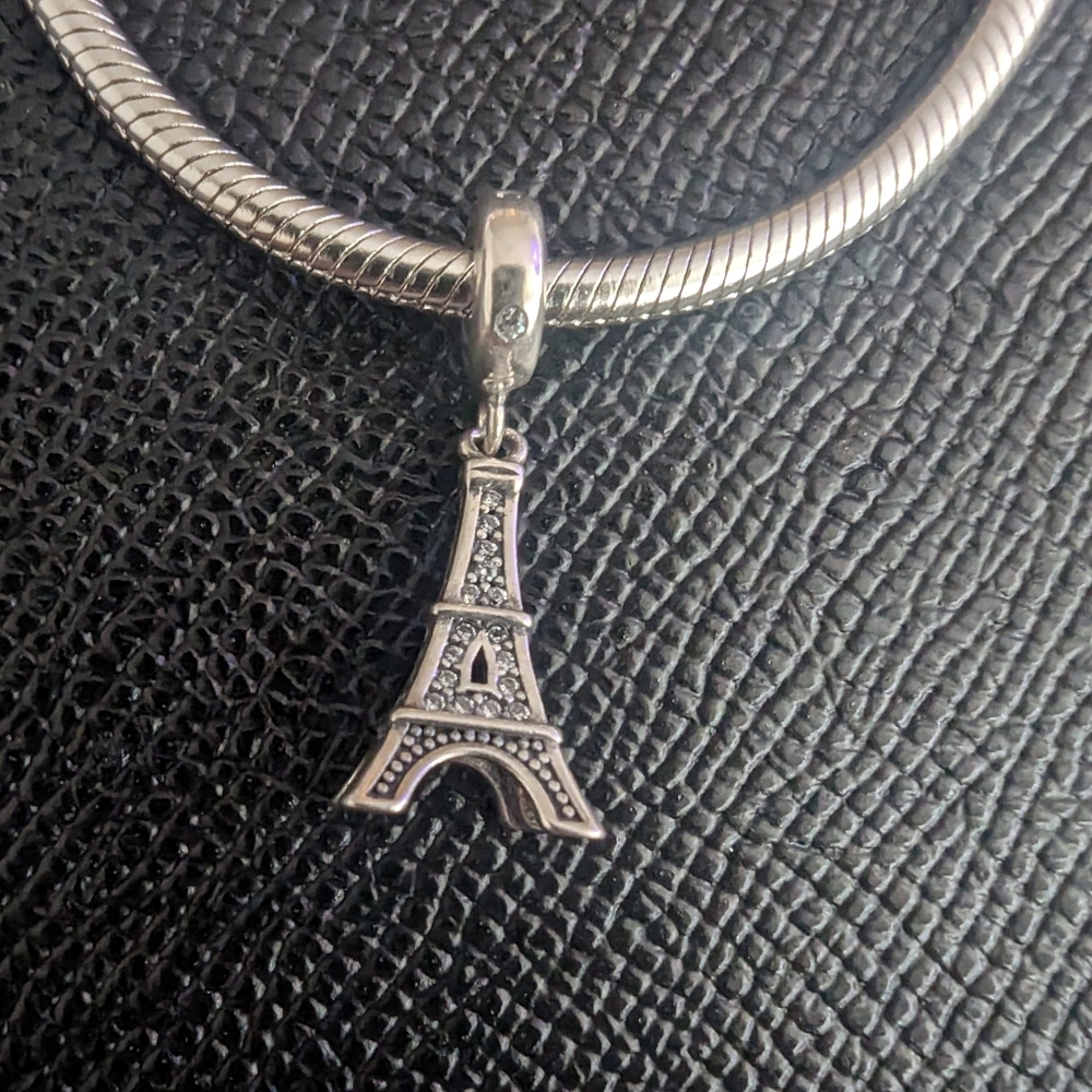 Pandora compatible charm torre Eiffel  charm for bracelet silver s925 - Picture 2 of 4